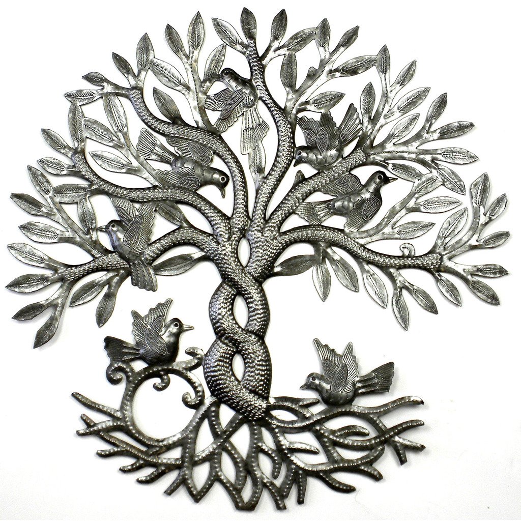 Hmdtree10 Handmade Entwined Tree Of Life Metal Wall Art