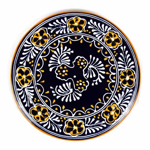 Mc281b 8 In. Handmade Pottery Trivet Or Wall Hanging, Blue