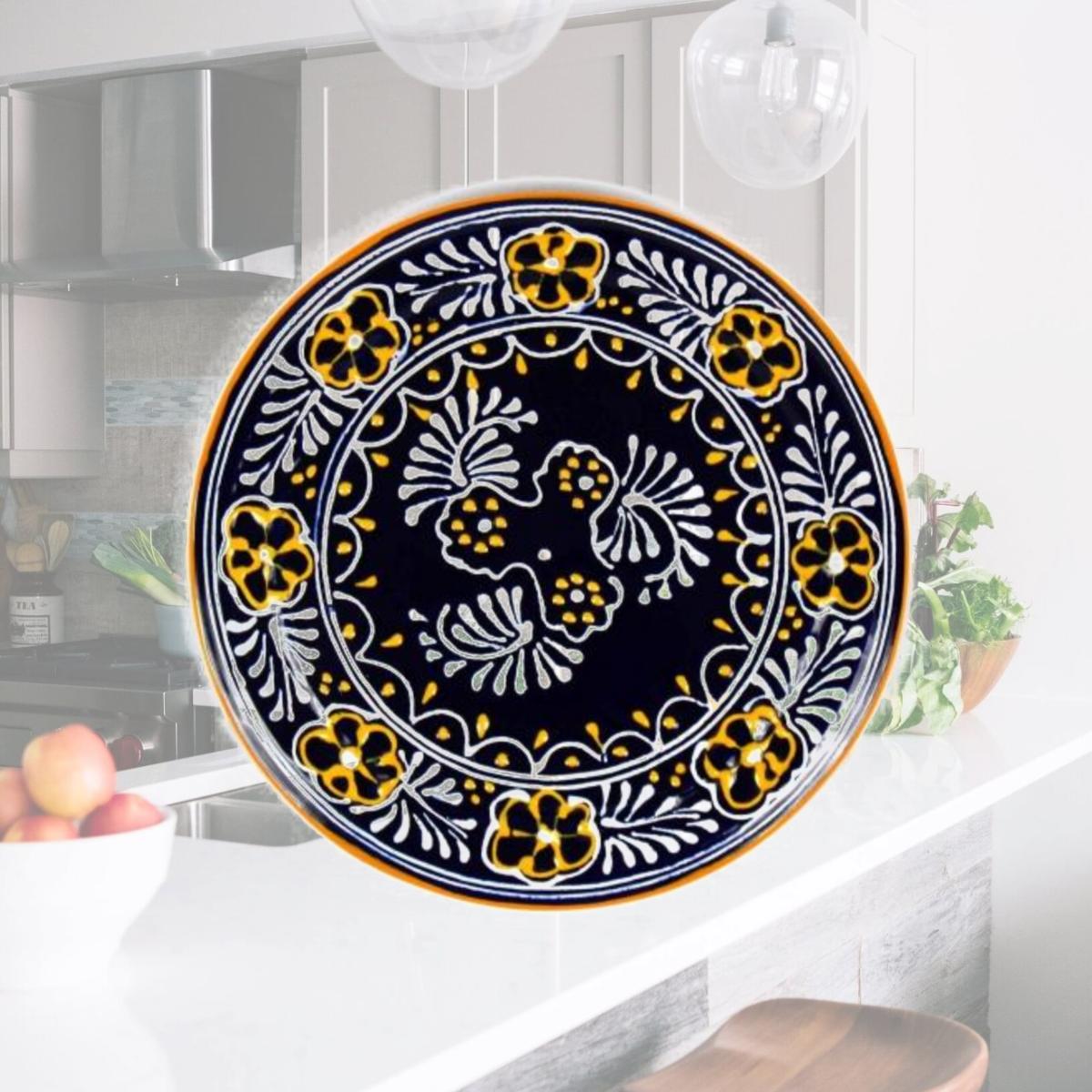 Picture of Encantada MC281B 8 in. Handmade Pottery Trivet or Wall Hanging, Blue