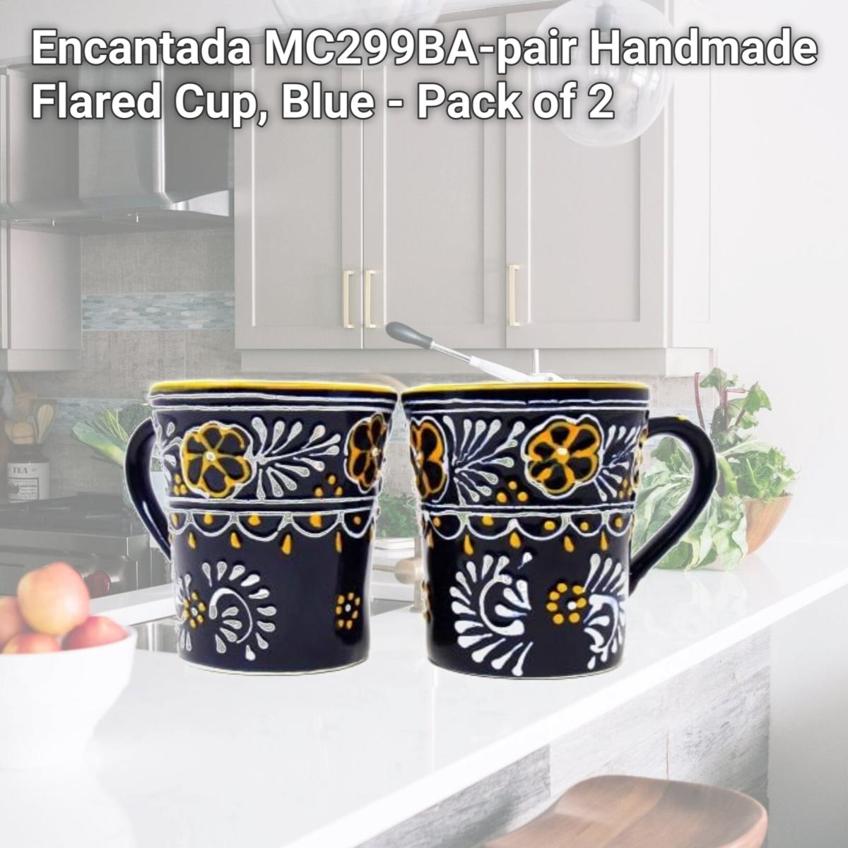 Picture of Encantada MC299BA-pair Handmade Flared Cup, Blue - Pack of 2