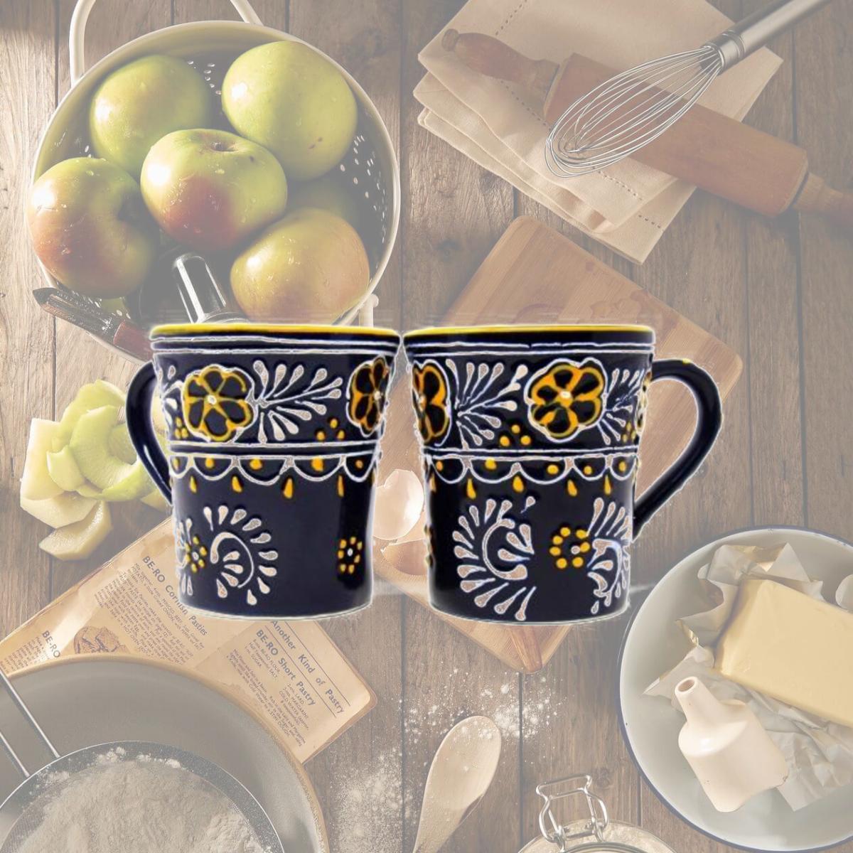 Picture of Encantada MC299BA-pair Handmade Flared Cup, Blue - Pack of 2