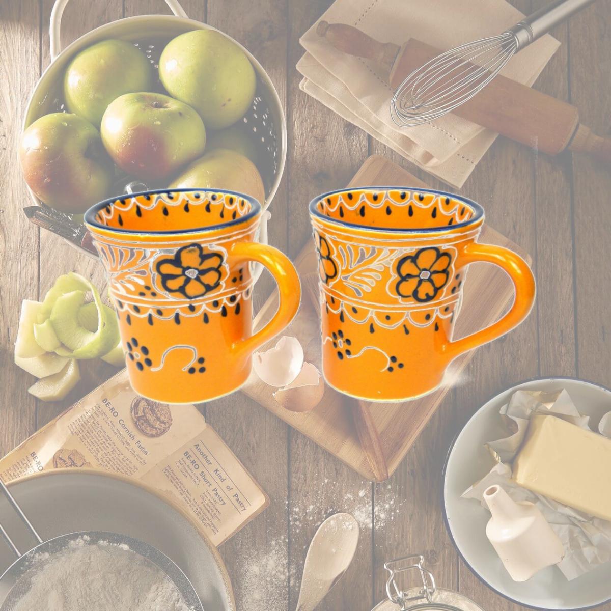 Picture of Encantada MC299MA-pair Handmade Flared Cup, Mango - Pack of 2
