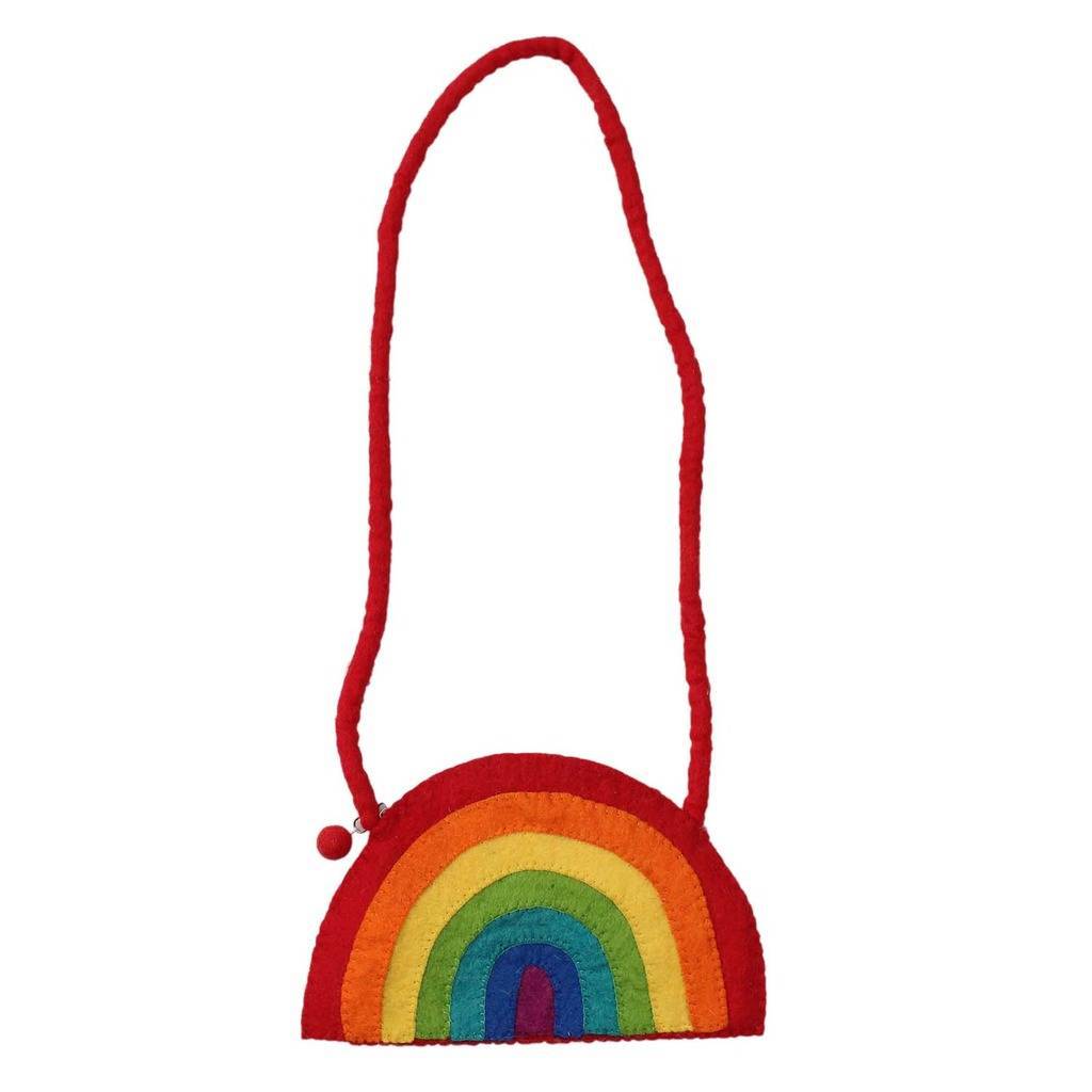 Glg40005-01-900109 Handmade Felt Rainbow Shoulder Bag