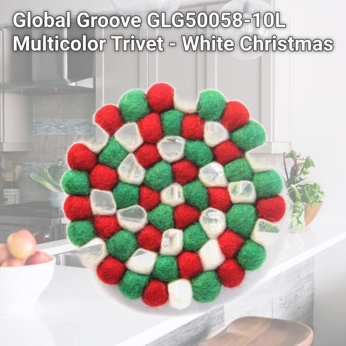 Picture of Global Groove GLG50058-10L Multicolor Trivet - White Christmas