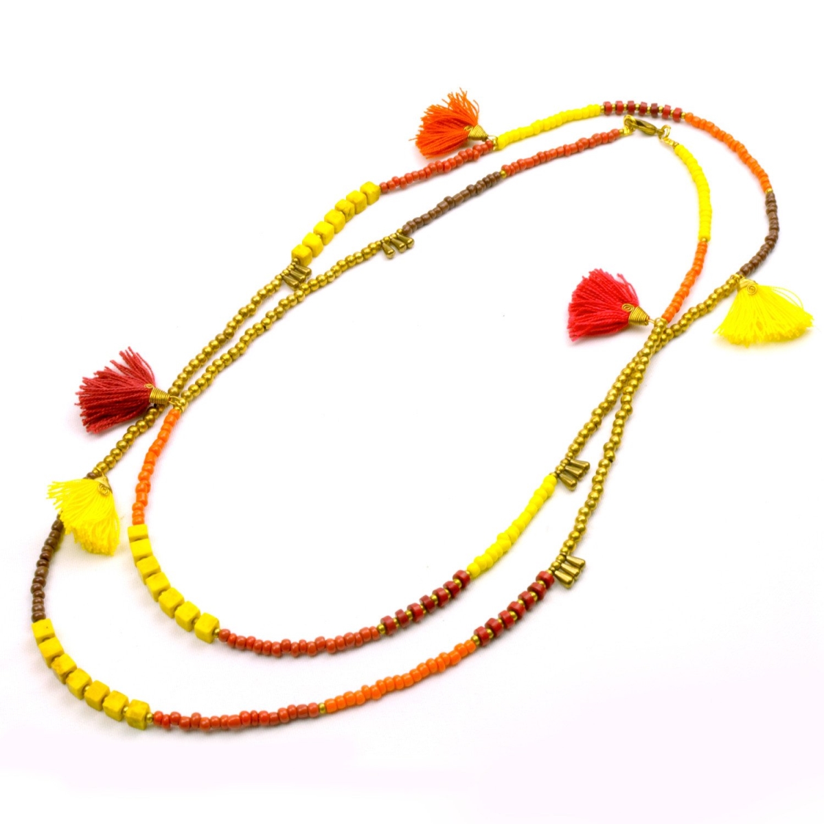Glg122411-204137 Handmade & Fair Trade Fire Kerala 3-in-1 Necklace