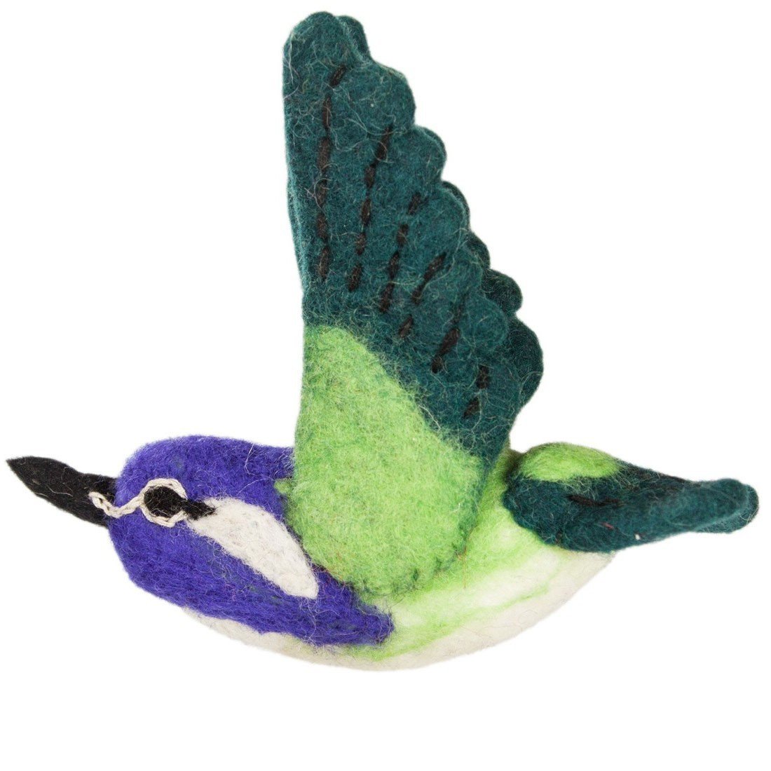 Dzi483044000-227167 Handmade & Fair Trade Felt Bird Garden Ornament - Costas Hummingbird