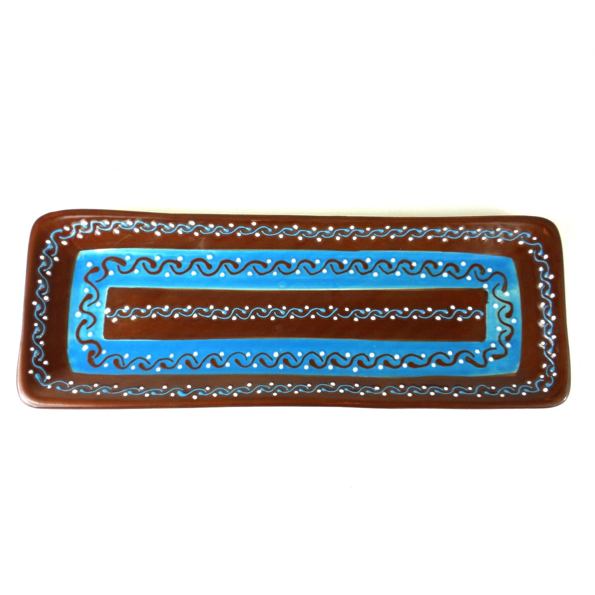 Mc067c Handmade & Fair Trade Long Platter - Chocolate