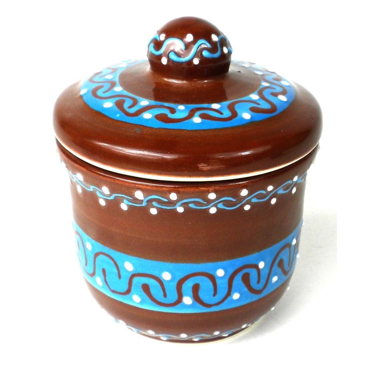 Mc094c Handmade & Fair Trade Sugar Bowl - Chocolate