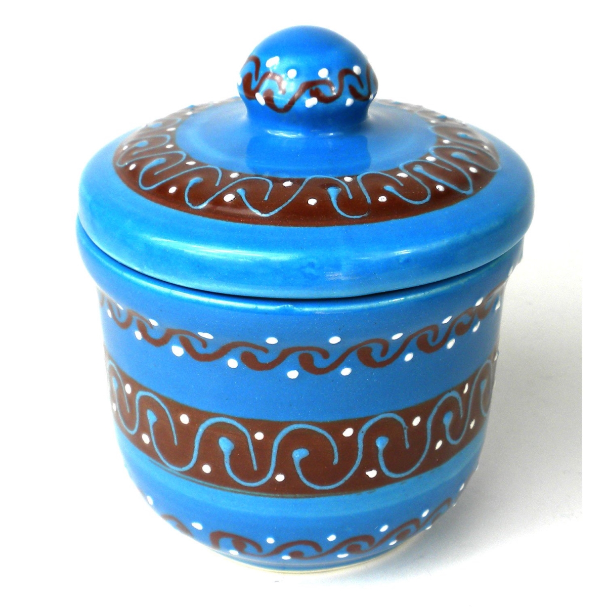 Mc094t Handmade & Fair Trade Sugar Bowl - Azure Blue