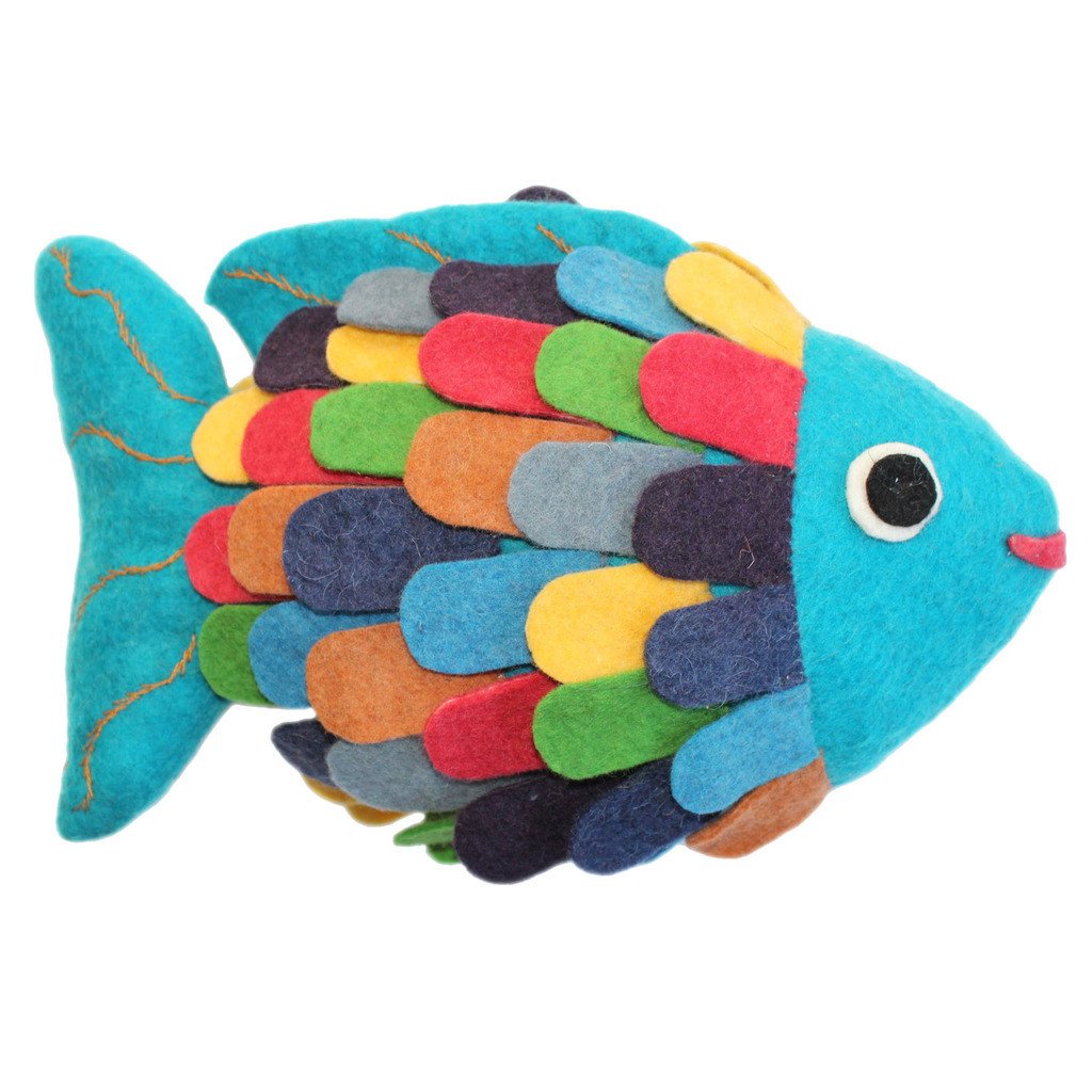 Srmy06-133023 Handmade & Fair Trade Fish Design Felted Friend