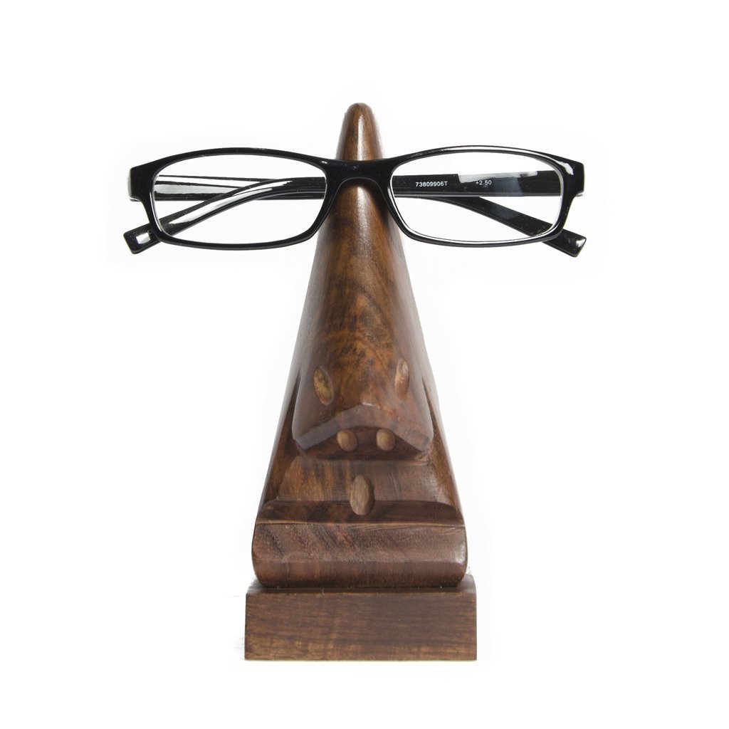 Hmeaeh102-802703 Handmade & Fair Trade Wood Nose Eyeglass Holder