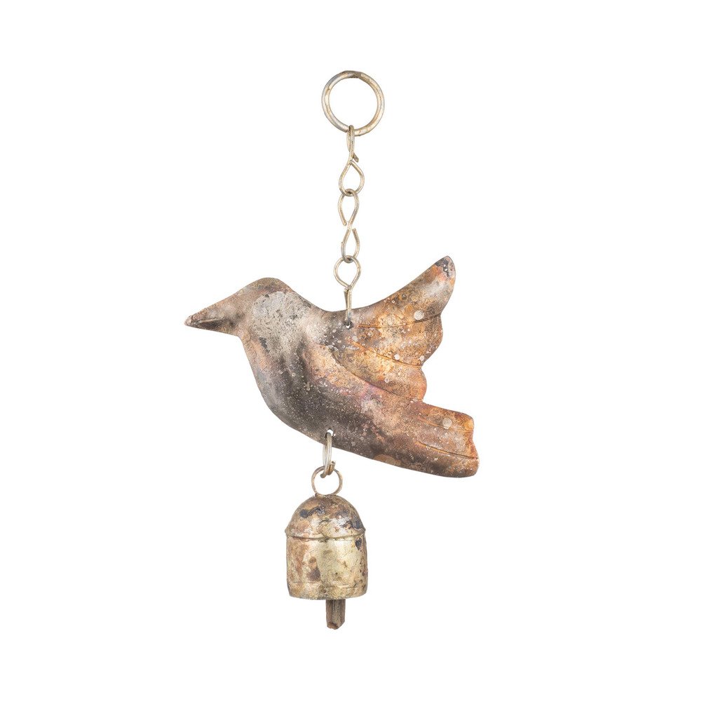 Hmecrsb121-803708 Handmade & Fair Trade Hanging Song Bird With Bell
