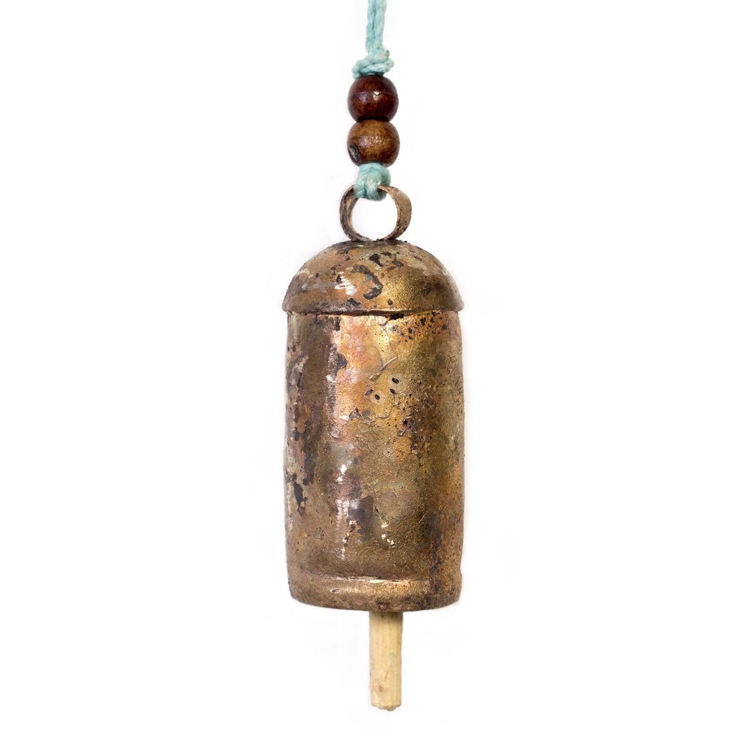 Hmecrsb112-703315 Handmade & Fair Trade Celadon Cylindrical Bell - Small