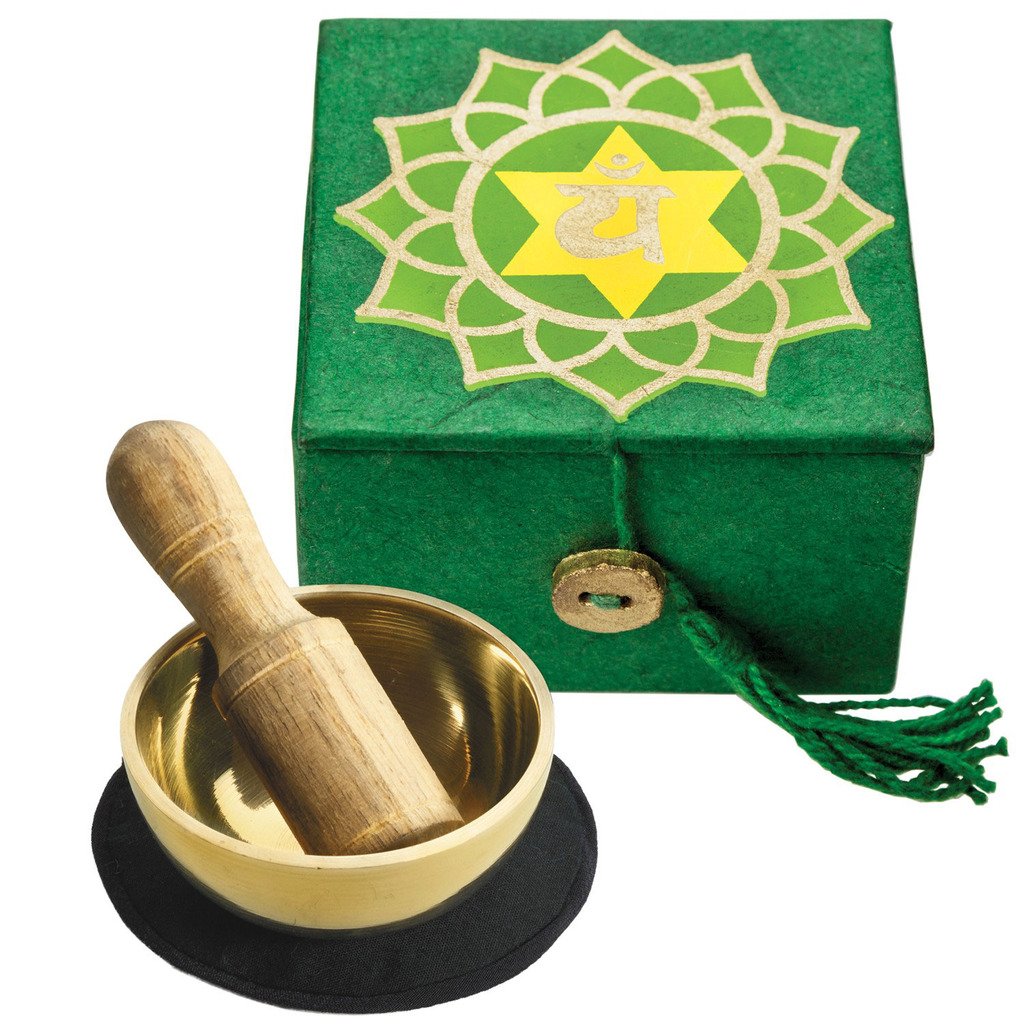 525010000 Handmade & Fair Trade Mini Meditation Bowl Box With 2 In. Heart Chakra