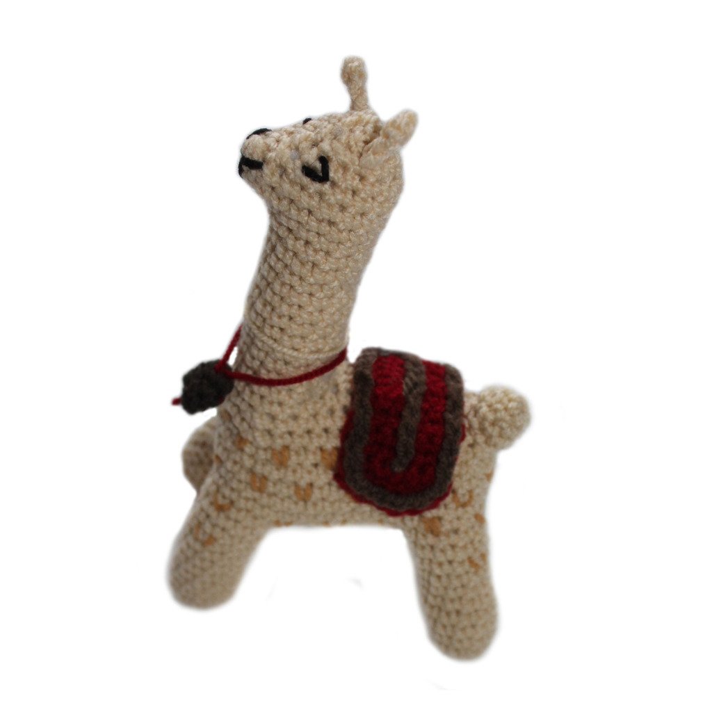 Srkp05-564213 Handmade & Fair Trade Knit Rattle, Llama