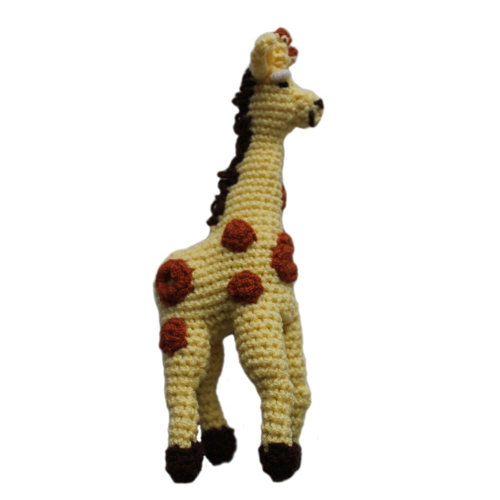 Srkp04-564212 Handmade & Fair Trade Knit Rattle, Giraffe