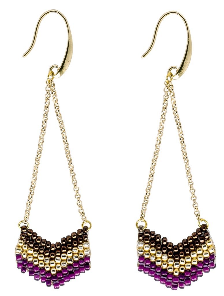 Mq70627-241501 Handmade & Fair Trade Earrings, Eve Viola