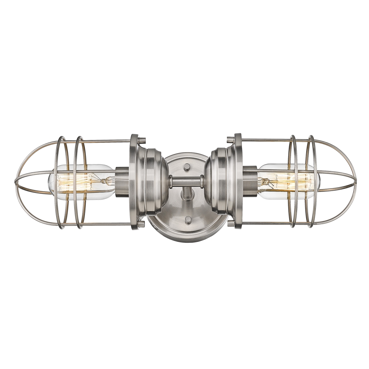 9808-2w Pw Seaport 2 Light Wall Sconce - Silver
