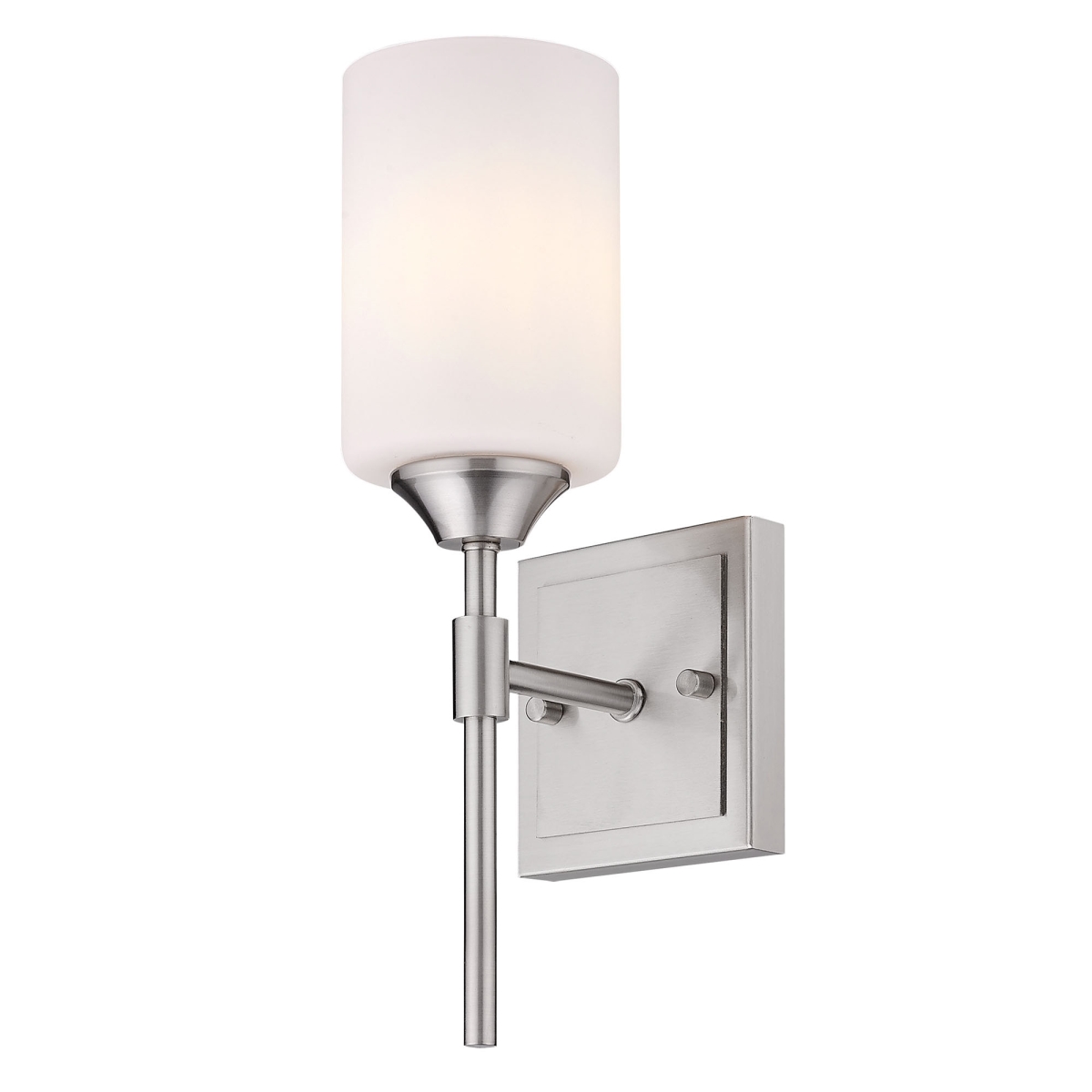 2120-ba1 Pw-cyl-op Ormond 1 Light Bath Vanity In Pewter With Cylindrical Opal Glass Shade