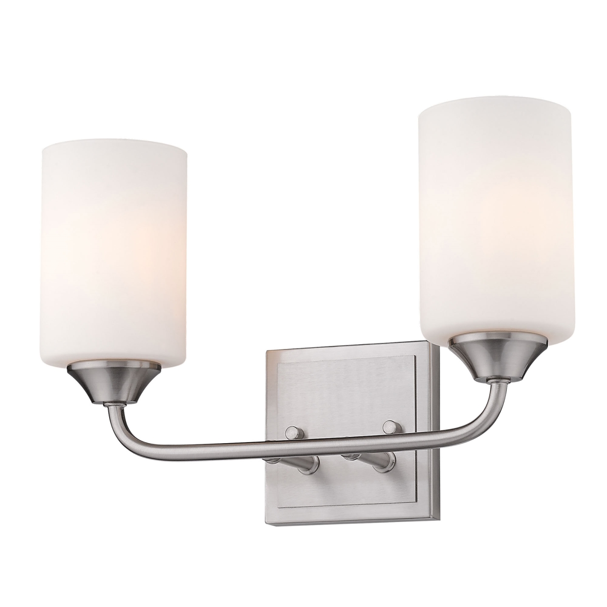 2120-ba2 Pw-cyl-op Ormond 2 Light Bath Vanity In Pewter With Cylindrical Opal Glass Shade