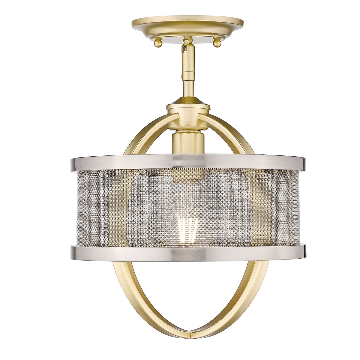 3167-1sf Og-pw Colson With Pewter Shade, Olympic Gold