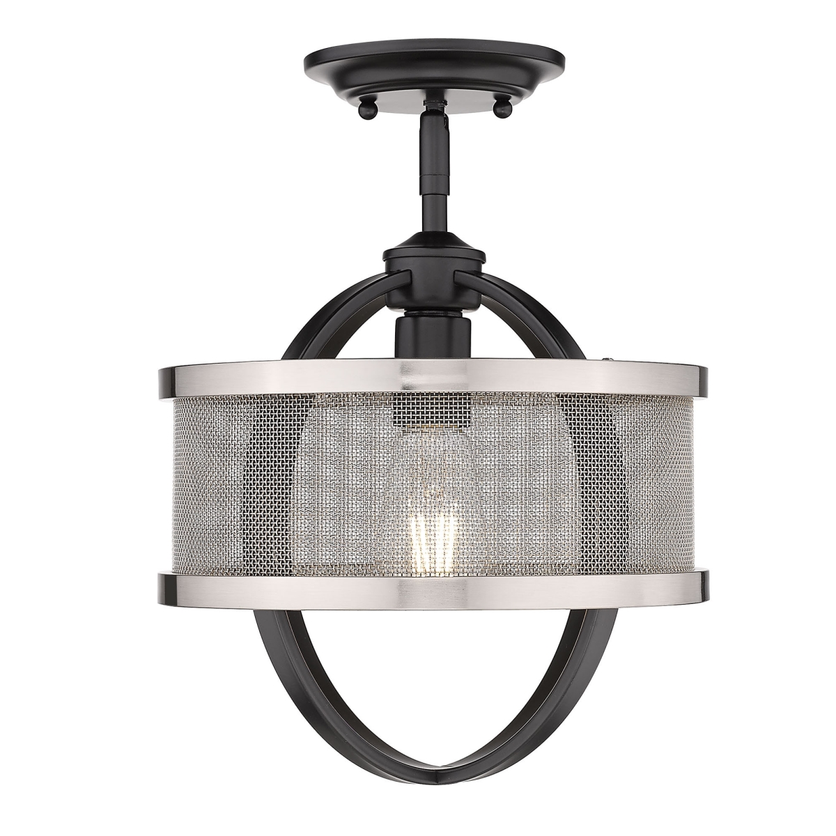 3167-1sf Blk-pw Colson With Pewter Shade, Matte Black