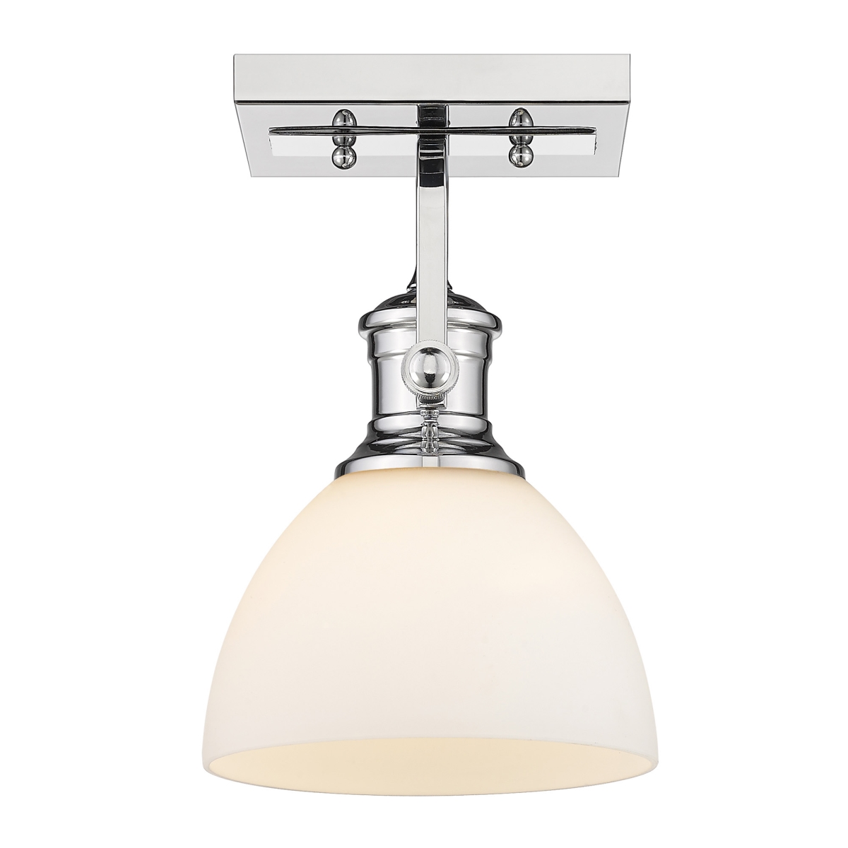 3118-1sf Ch-op Hines 1 Light In Chrome With Opal Glass