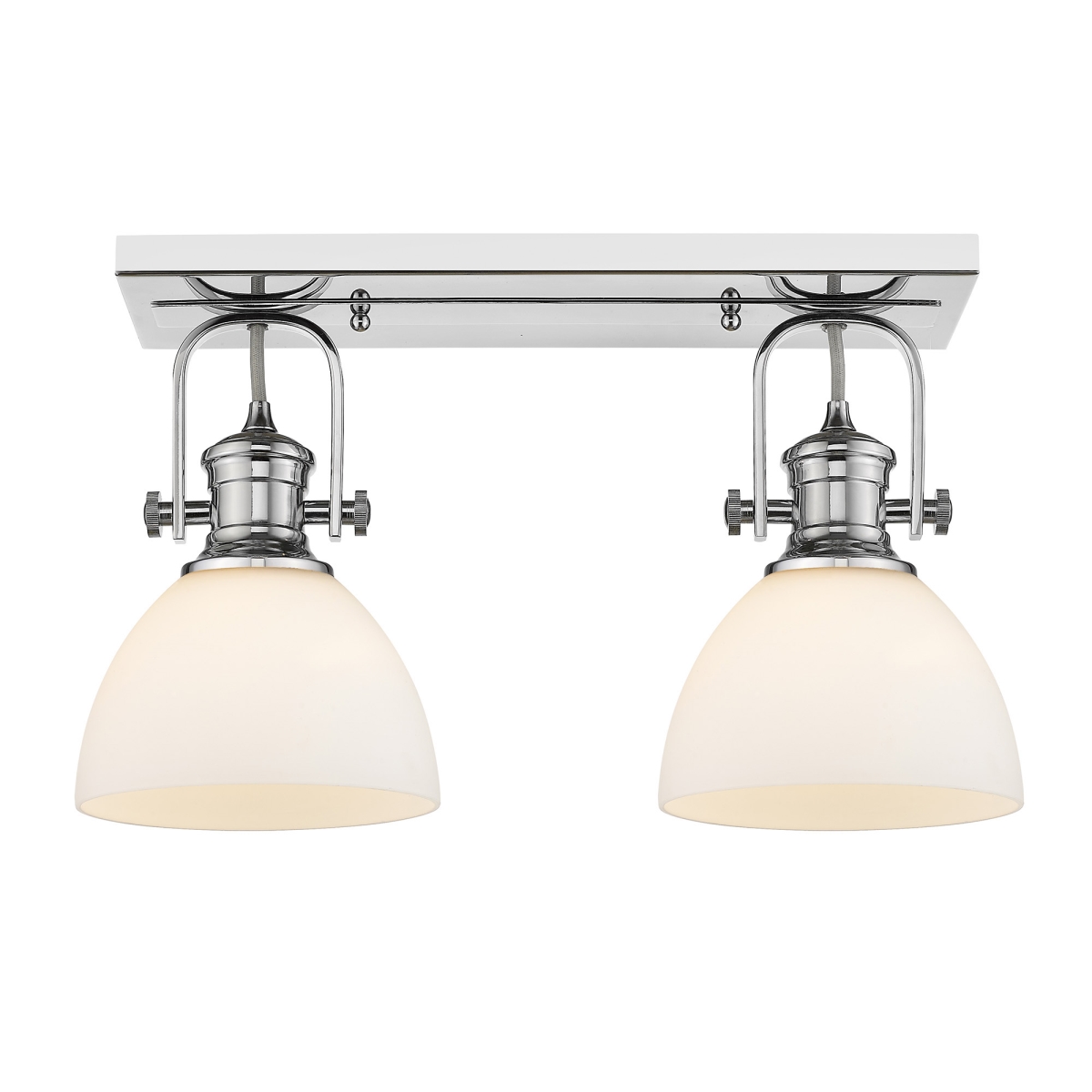 3118-2sf Ch-op Hines 2 Light In Chrome With Opal Glass