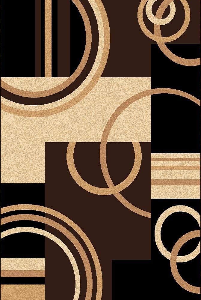4m-sh5l-1tl0 5 Ft. 2 In. X 7 Ft. 5 In. Platinum Collection Hand Carved Area Rug, Brown