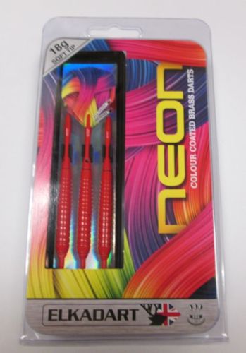 20-3604-18 18 G Neon Red Soft Tip Darts Set
