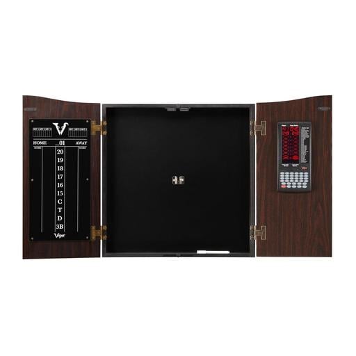 40-0380 Vault Deluxe Dartboard Cabinet With Integrated Pro Score