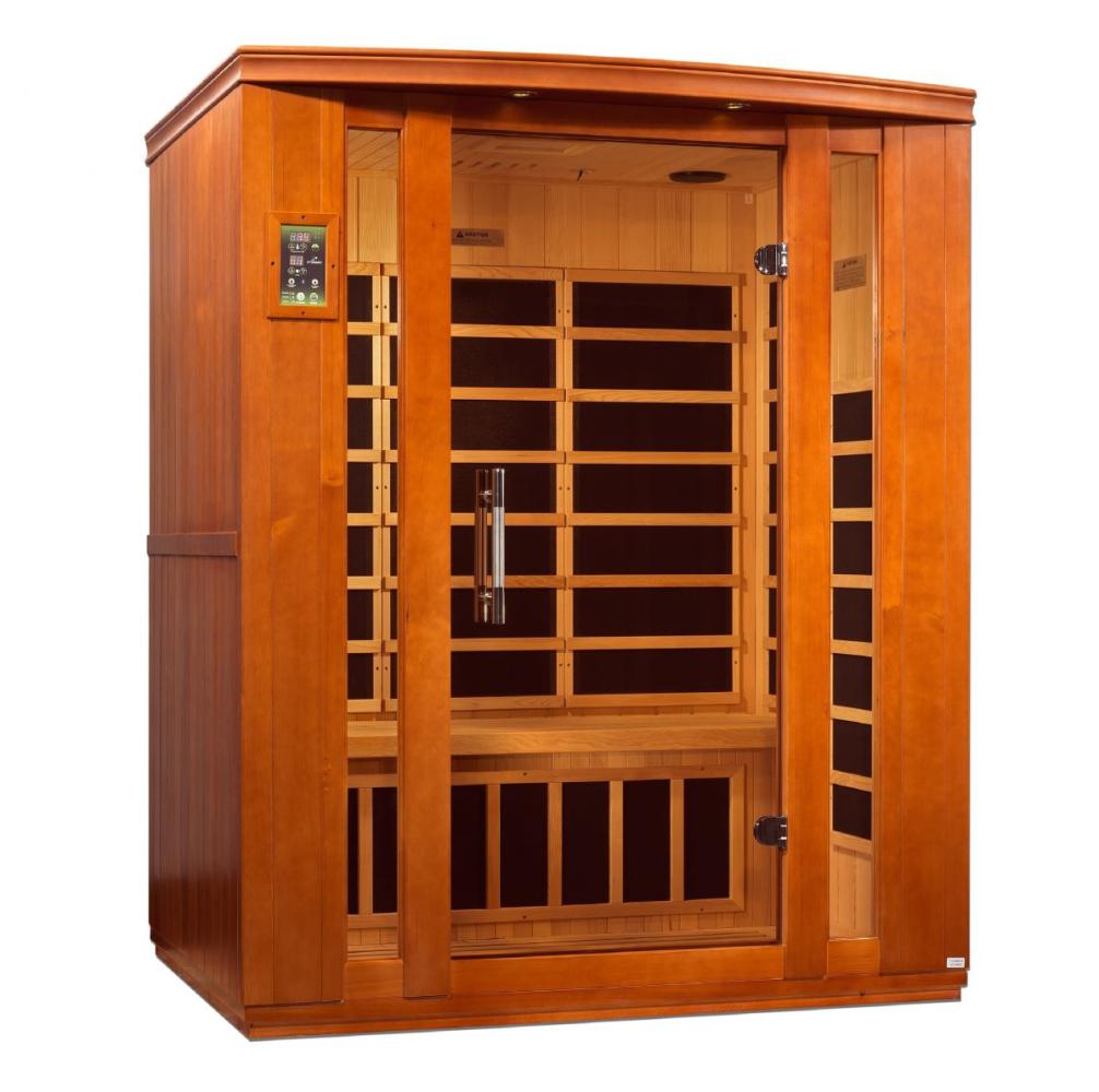 DYN-6306-02 Bellagio 3-Person Low EMF Far Infrared Sauna, Honey