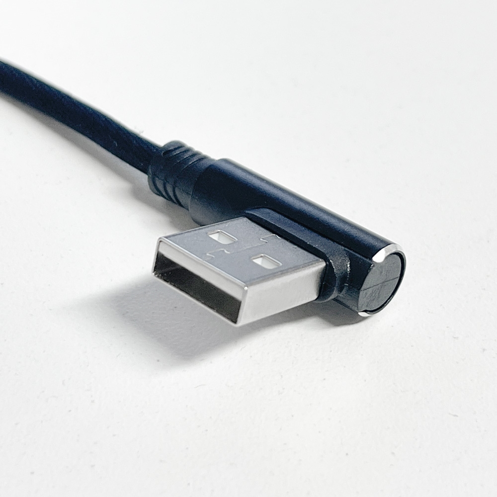 Picture of RidePower RP90DGUSBUSBC18 18&apos; USB USBC 90 degree Phone Charging  Cable. Designed rugged for powered sports