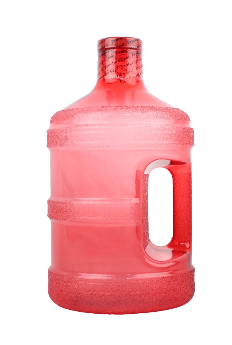 Pg1gth-48-red 1 Gal Round Water Bottle With 48 Mm Cap, Red