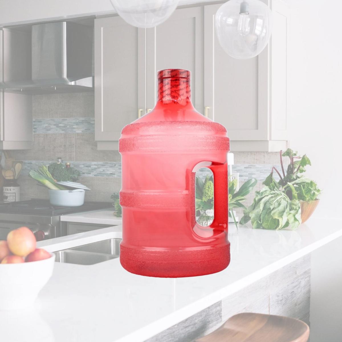 Picture of H8O PG1GTH-48-Red 1 gal Round Water Bottle with 48 mm Cap, Red