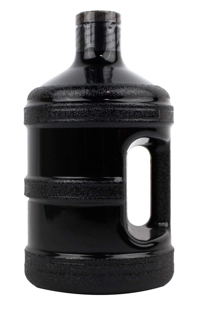 1 Gal Round Water Bottle With 48 Mm Cap, Black