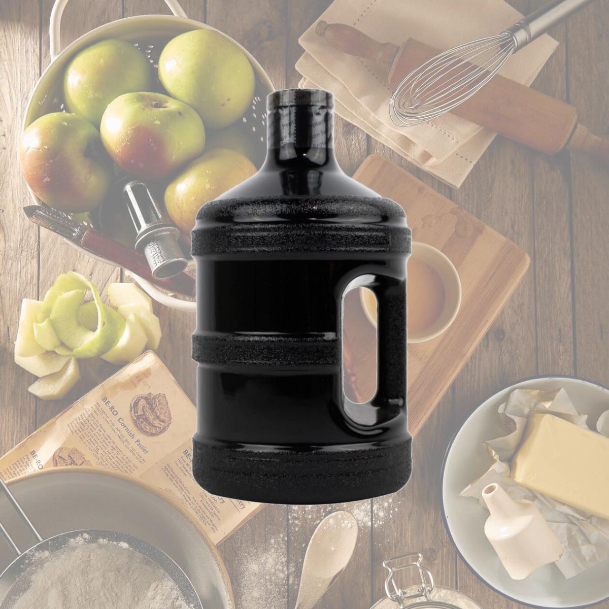 Picture of H8O PG1GTH-48-Black 1 gal Round Water Bottle with 48 mm Cap, Black
