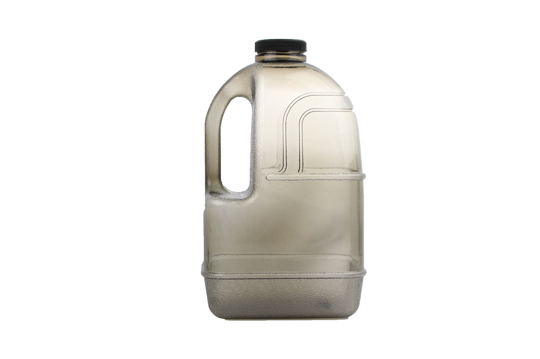 Pg1gjh-48-grey 1 Gal Square Water Bottle With 48 Mm Cap, Grey