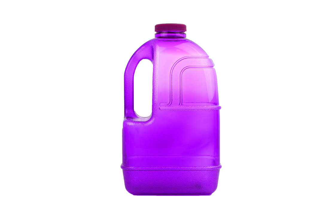 Pg1gjh-48-purple 1 Gal Square Water Bottle With 48 Mm Cap, Purple