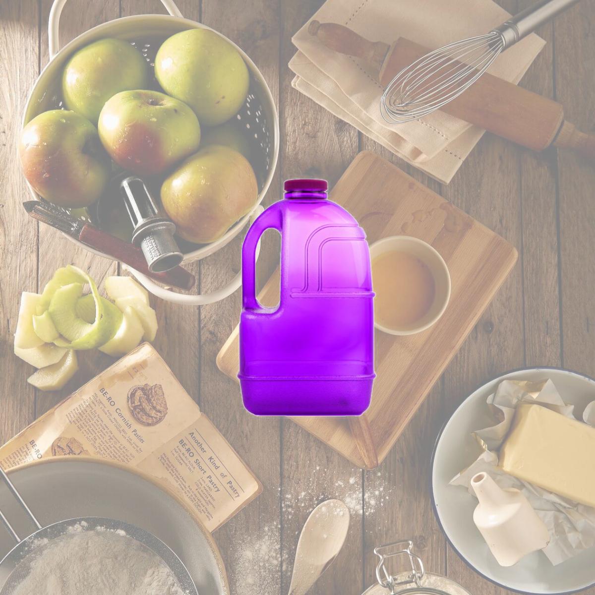 Picture of H8O PG1GJH-48-Purple 1 gal Square Water Bottle with 48 mm Cap, Purple