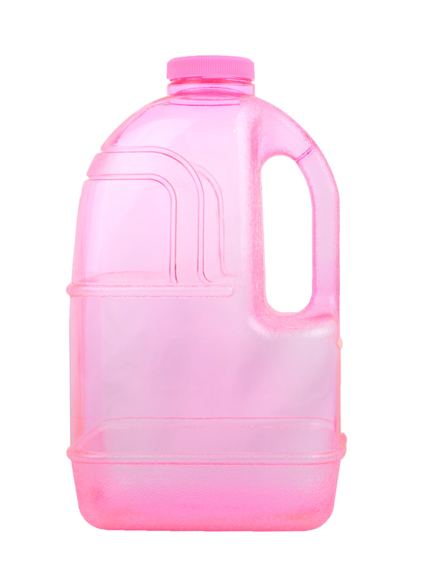 Pg1gjh-48-pink 1 Gal Square Water Bottle With 48 Mm Cap, Pink