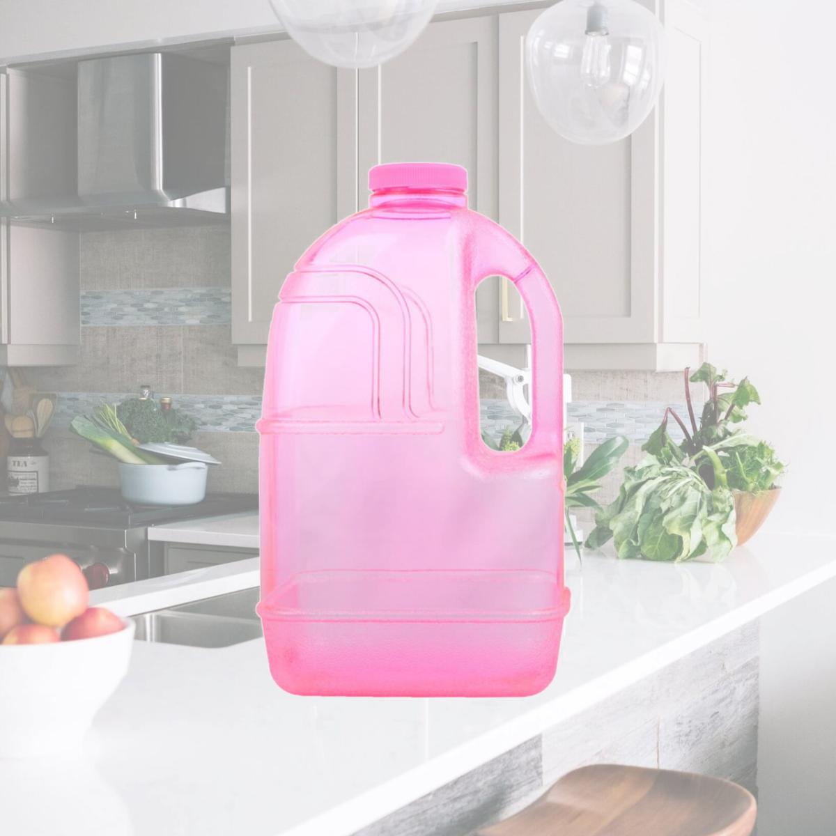 Picture of H8O PG1GJH-48-Pink 1 gal Square Water Bottle with 48 mm Cap, Pink