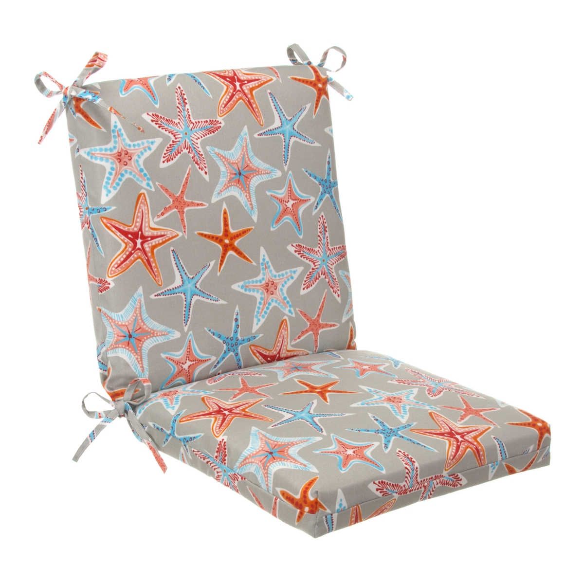70122 Reach For The Stars Indoor & Outdoor Square Chair Cushion, Orange