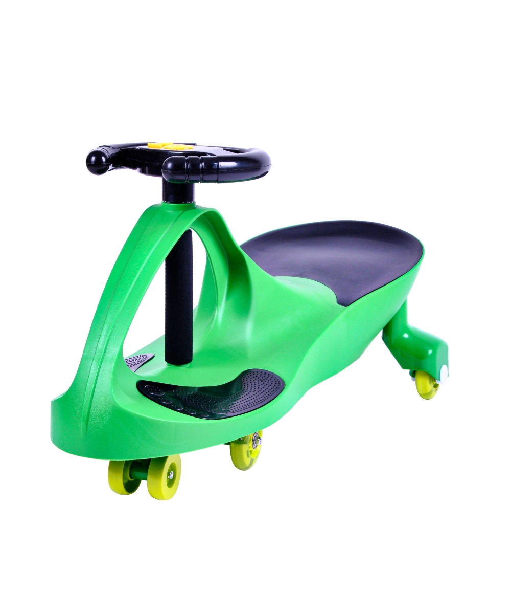 Gt0091r-vr-s Deluxe Voice Recorder Swing Car Ride On Toy With Led-wheels, Grass Green