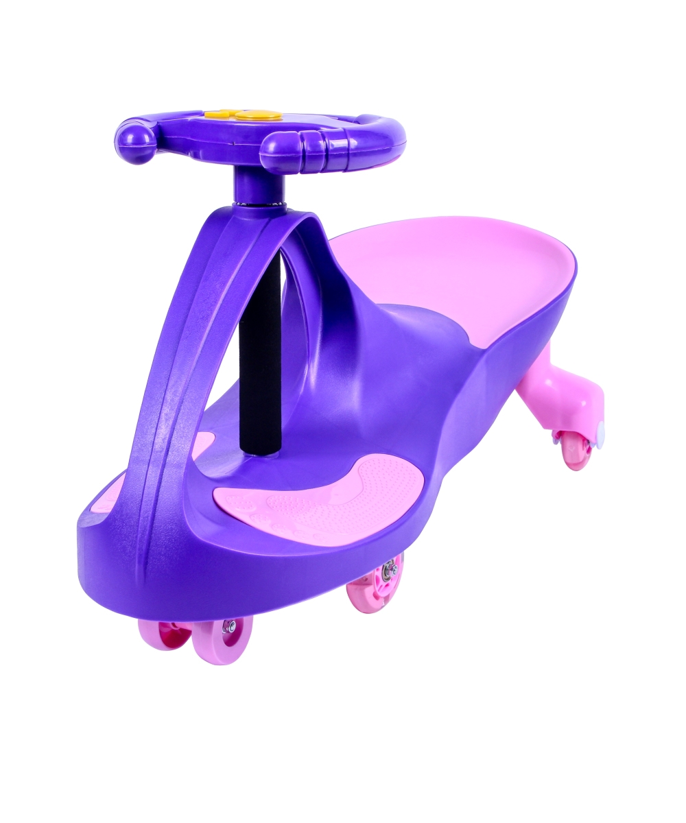 Gt0100r-vr-s Deluxe Voice Recorder Swing Car Ride On Toy With Led-wheels, Purple