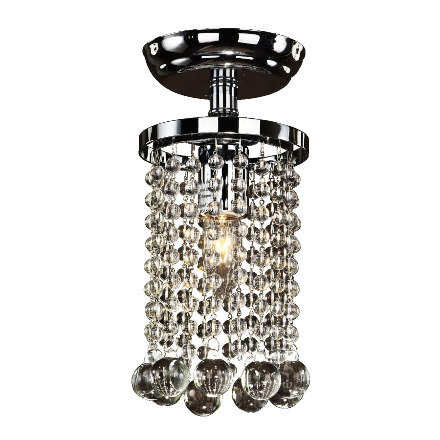 643bc6sp-7c Summerhill 643 6 In. Chrome & Smooth Crystal Flush Mount