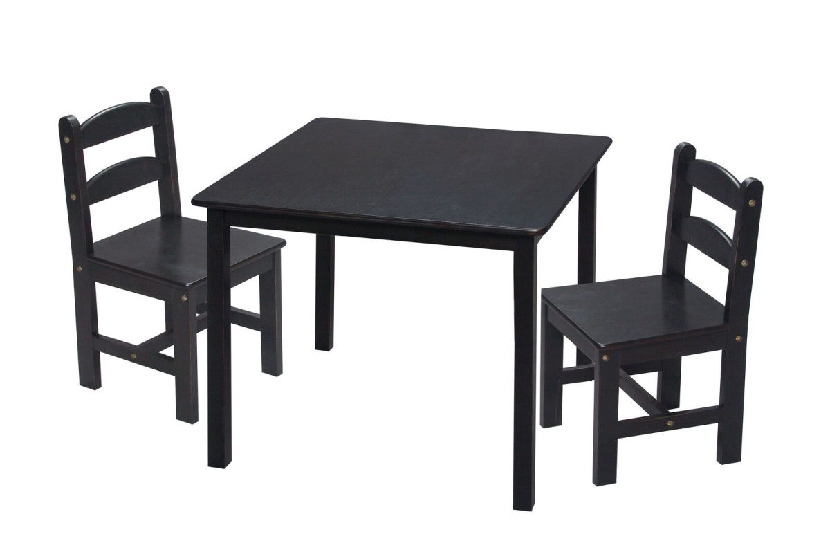 3018e Childrens Square Table With 2 Matching Chairs - Espresso