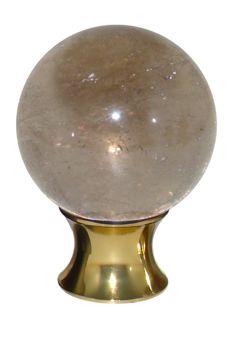 C35.smqz.03 Gemstone Hardware Cabinet Knob - Polished Brass