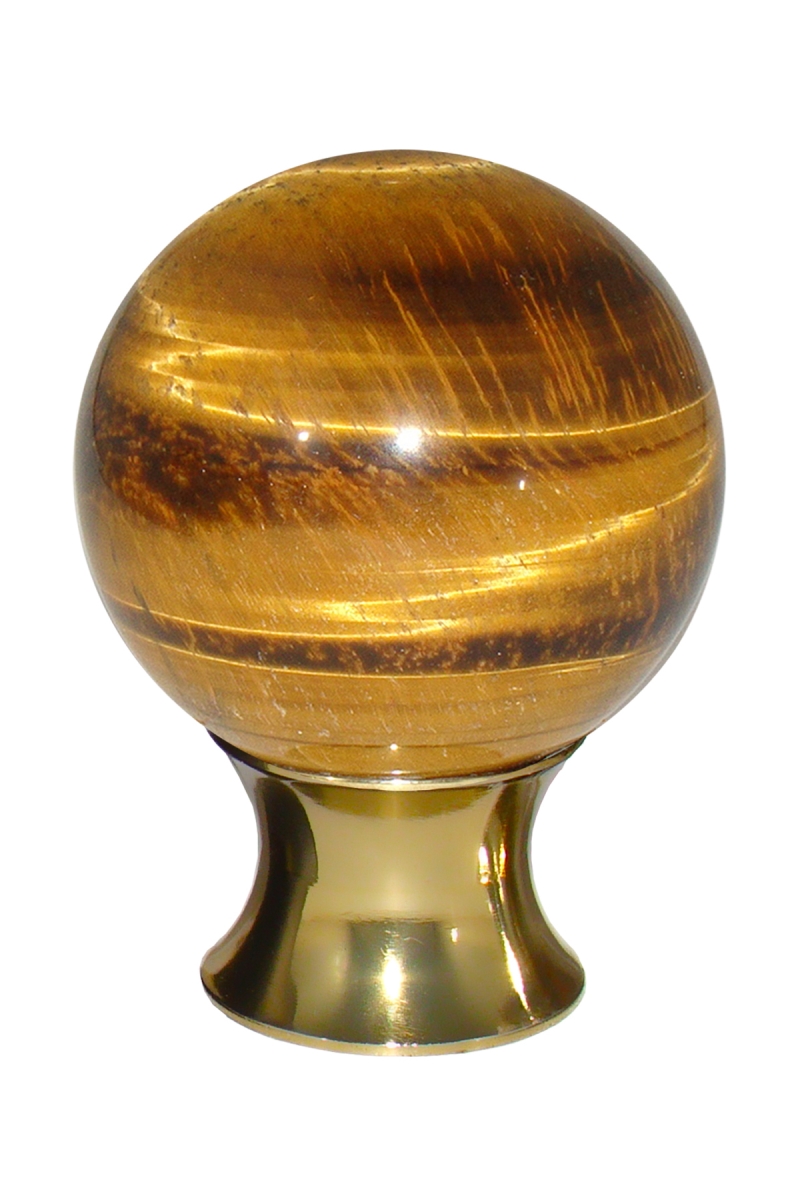 C35.teye.03 Gemstone Hardware Cabinet Knob - Polished Brass