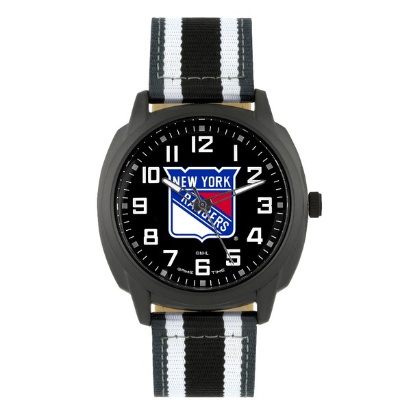 Gametime Nhl-ice-nyr New York Rangers Ice Series Watch, Black